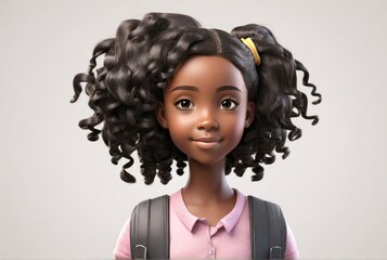 portrait of a girl student