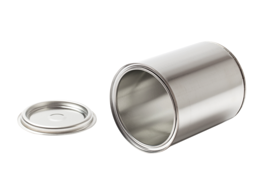 Open Metal Paint Can Isolated
