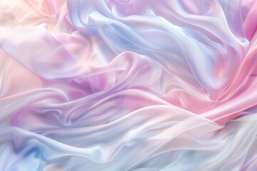 Obraz premium Light Flowing Fabric in Wind with Soft Pastel Colors