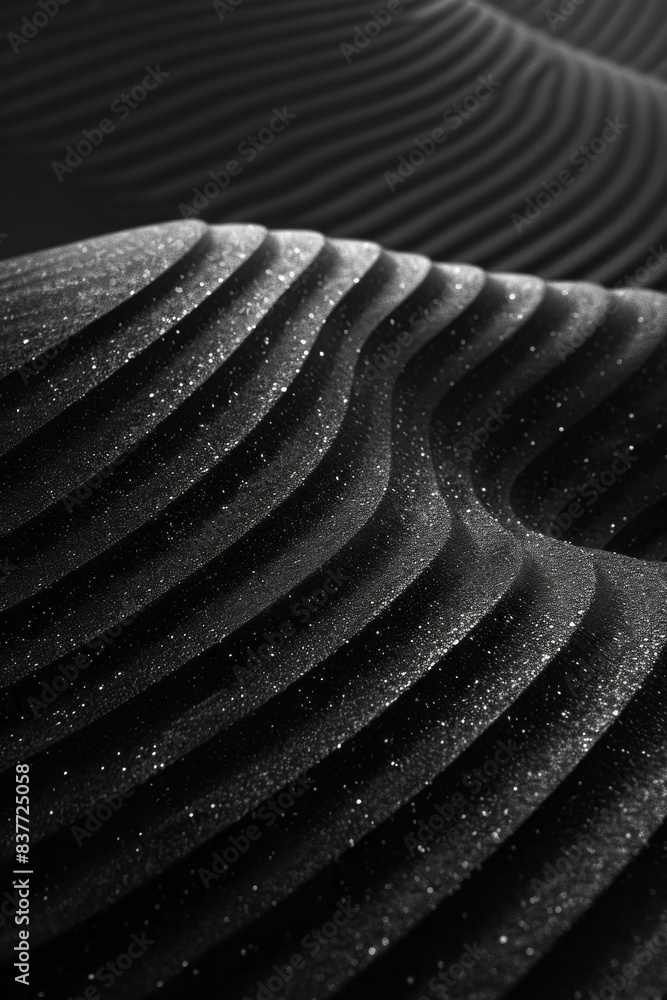 Poster waves of parallel lines in a monochromatic color scheme, with a gradient shifting from light to dark