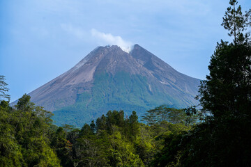 Fototapeta premium Beauty morning with a mountain full of tree