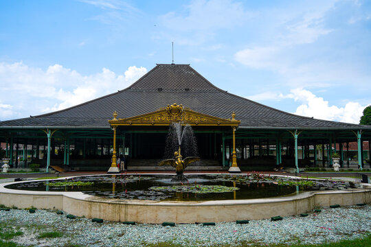 Beautiful interior of Mangkunegaran palace on February 5, 2024 on Solo, Indonesia