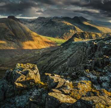 sunset in the mountains