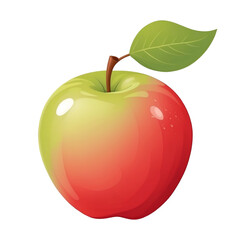 red apple with leaf