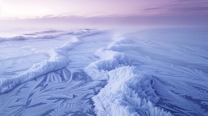 Icy periwinkle waves frosted on a blank slate