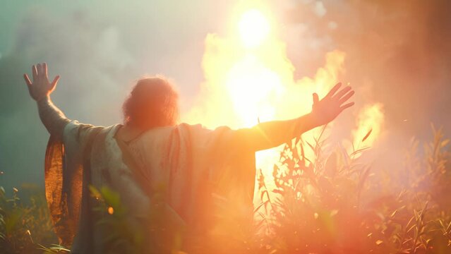 Sacred Moment: Moses with the Burning Bush