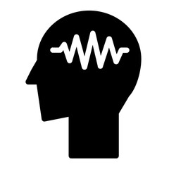 thought frequency glyph icon style