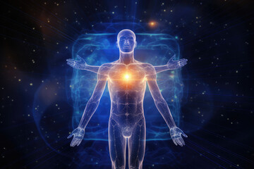 Human Energy Field Concept in Cosmic Background