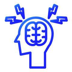 load on the brain gradient icon style