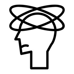 head spinning line icon style