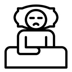 insomnia line icon style