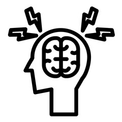 load on the brain line icon style
