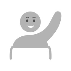 Vector flat illustration in grayscale. Avatar, user profile, person icon, profile picture. Suitable for social media profiles, icons, screensavers and as a template.