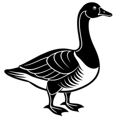 Goose vector art illustration white background