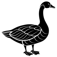 Goose vector art illustration white background