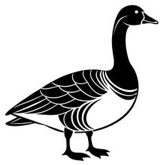 Goose vector art illustration white background