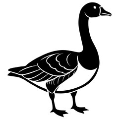 Goose vector art illustration white background