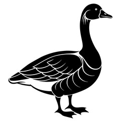 Goose vector art illustration white background
