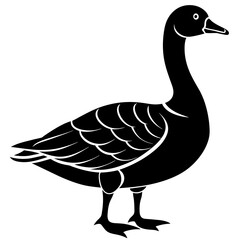 Goose vector art illustration white background