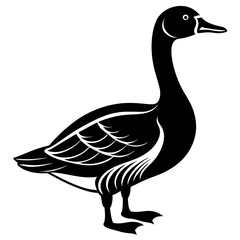 Goose vector art illustration white background