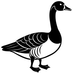 Goose vector art illustration white background