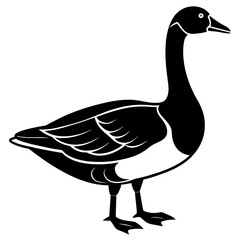 Goose vector art illustration white background