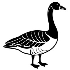Goose vector art illustration white background