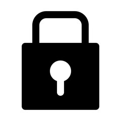 padlock lock internet of things solid icon