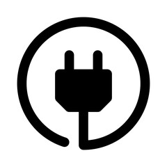 plug internet of things solid icon