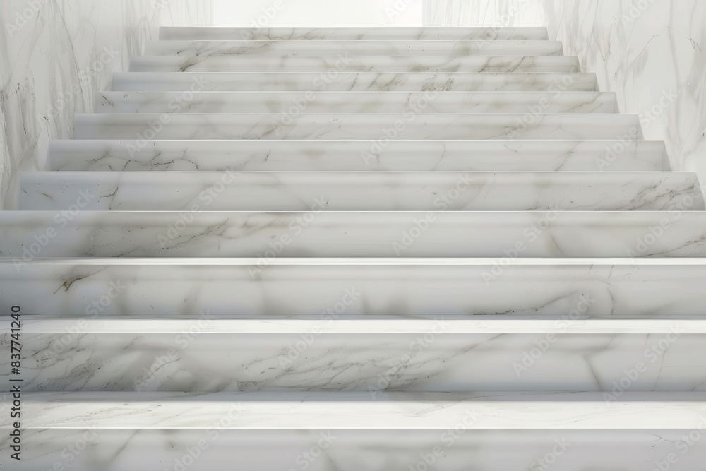 Aufkleber uhd 4k image showcasing the intricate patterns of white marble steps with sharp focus