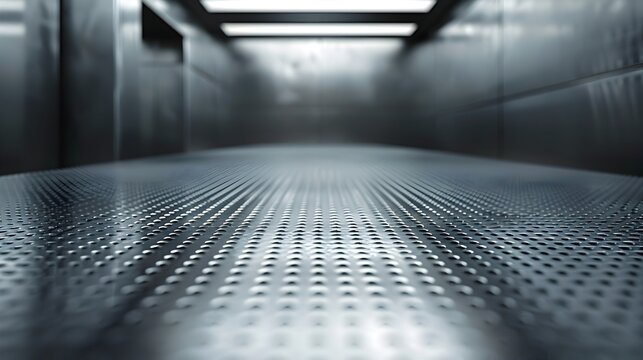 Sleek Metal Table With Futuristic Tech Focused Background for High Tech Product Concept Display