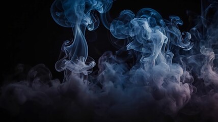 smoke on dark background.Ai generative