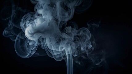 smoke on dark background.Ai generative