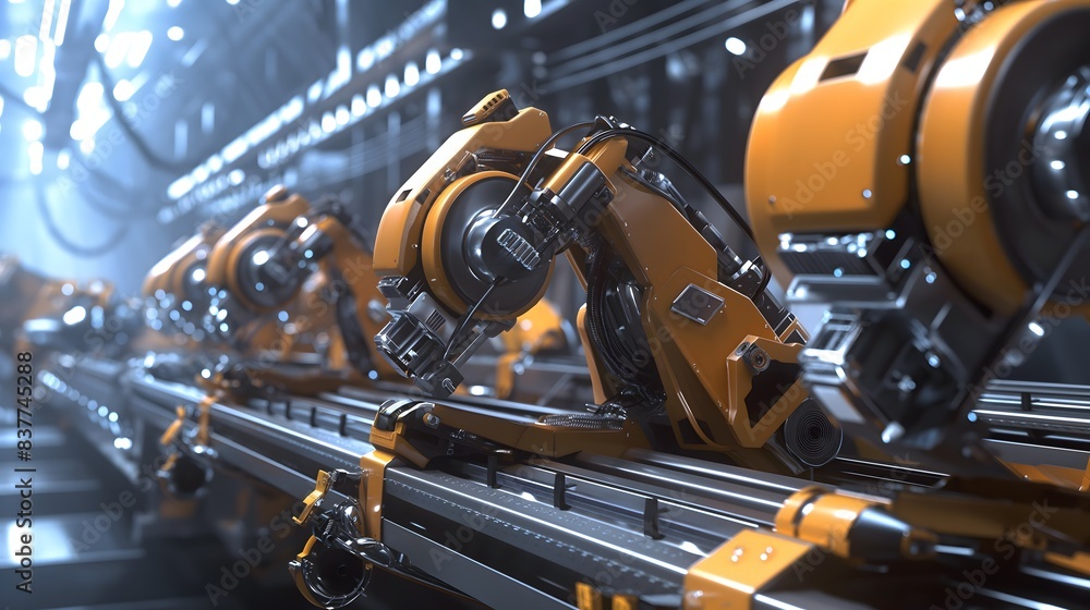 Aufkleber 2. imagine the synchronized movements of machinery and robotics on the fast-paced production line, o