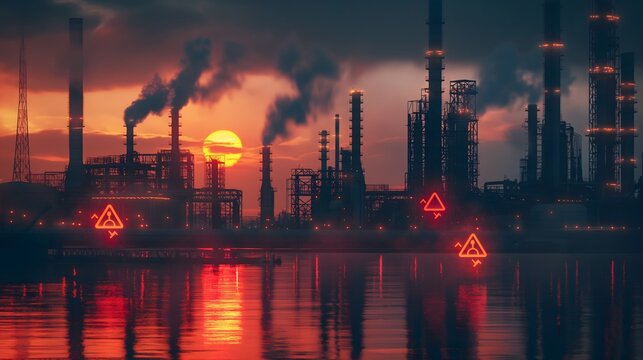 3. Picture the industrial landscape punctuated by bold hazard symbols, each one representing a specific risk that must be acknowledged and mitigated to ensure a secure working environment.