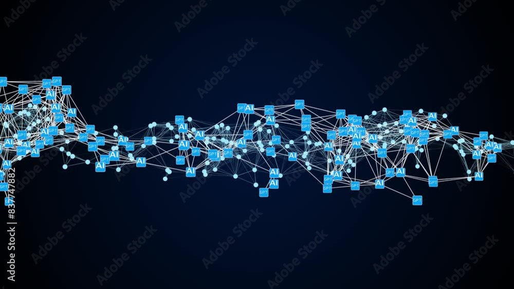 Poster neurons and neural connections 3d render. neuronal activity in the brain, neurogenesis, neurotransmi