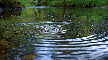 Water Ripples in a Small River 