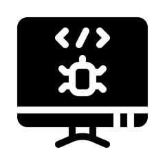 coding glyph icon