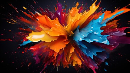 Dynamic Paint Splash Vibrant Abstract Background