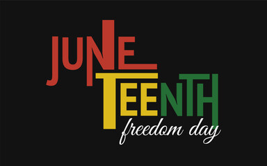Juneteenth Freedom Day. Independence or Emancipation day. June 19. African-American history. Poster, greeting card, background.