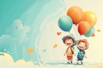 Friendship day Poster design background - generative ai