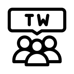 teamwork line icon