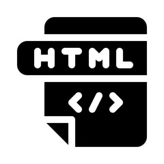 html file glyph icon