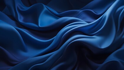 Fototapeta premium Dark blue paper waves abstract banner design. Elegant wavy vector background.