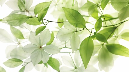 Elegant Green Leaves - Transparent Natural Beauty