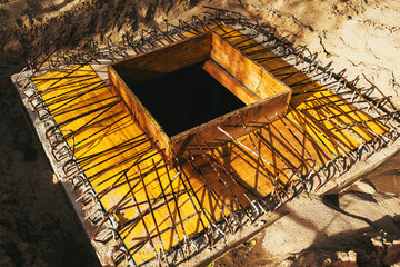 Stormwater sewer pit construction site