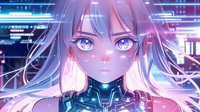 デジタルSF風の女の子,Generative AI 