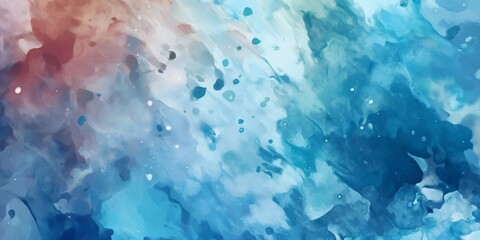 Abstract Watercolor Background in Blue and Pink
