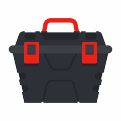 Tool box organizer vector cartoon illustration isolated on a white background.