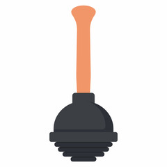 Fototapeta premium Plunger tool vector cartoon illustration isolated on a white background.